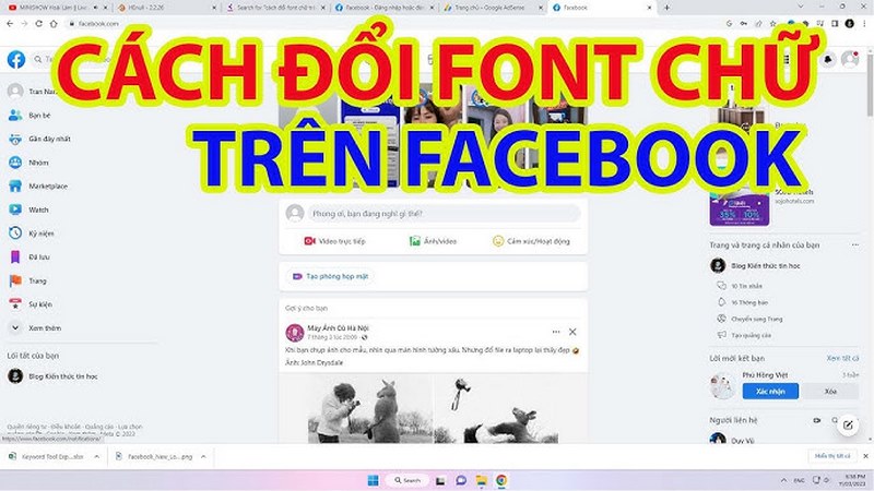 Cách đổi font chữ trên Facebook