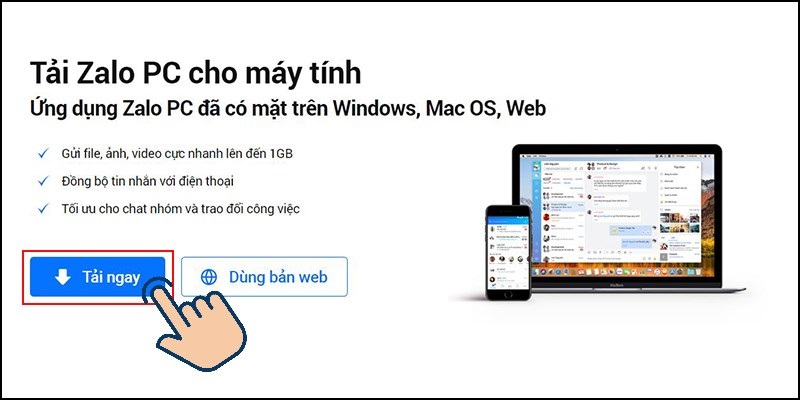 Tải và cài đặt ứng dụng Zalo trên máy tính