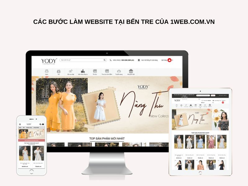 Các bước làm website tại Bến Tre của 1web.com.vn