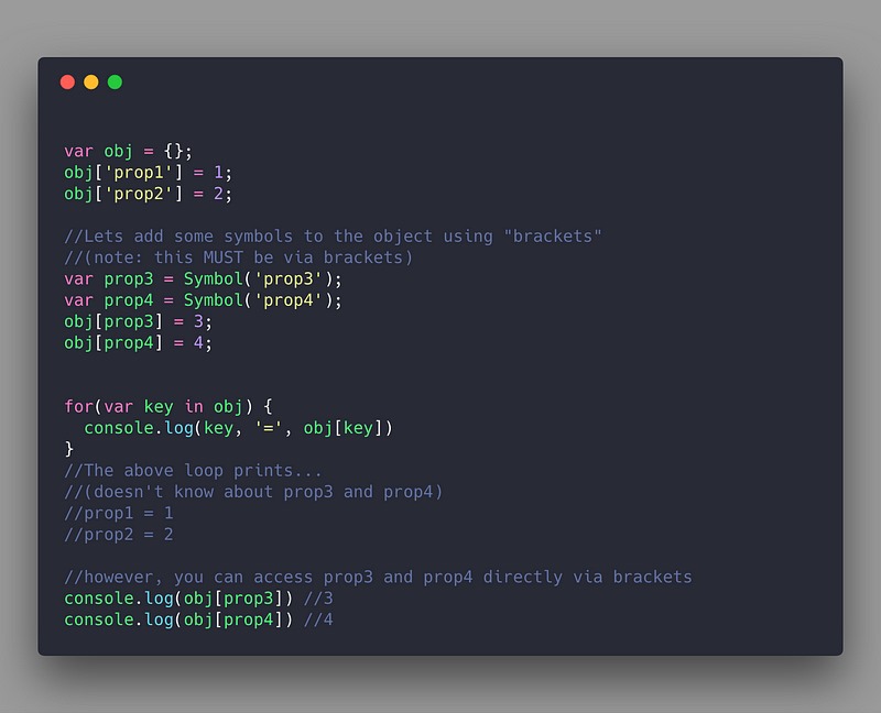 Các kiểu dữ liệu của Symbols trong JavaScript