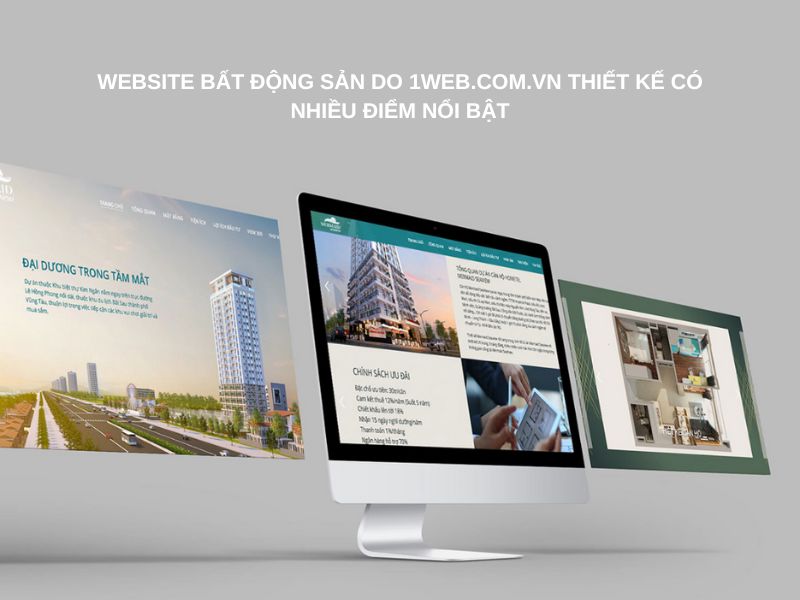 Website bất động sản do 1web.com.vn thiết kế có nhiều điểm nổi bật