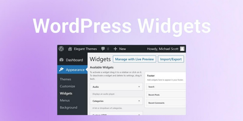 Cách sử dụng widget trong WordPress